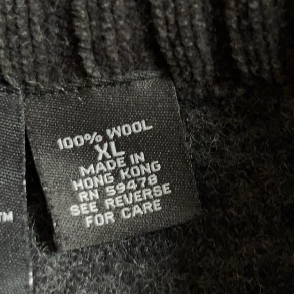 Nordic Design Wool Sweater Jacket Womens XL Gray Full Zip Snowflake Cardigan - Picture 7 of 8